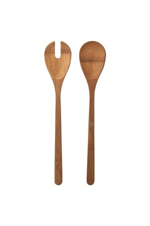 Salat-Servierlöffel-Set, 2 Stück, Holz-Servierlöffel, Holzlöffel, Rührlöffel, 6787605 - 2