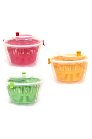 Salata Kurutucu Süzgeçli Salata Kurutma Selesi Salad Spinner - 4