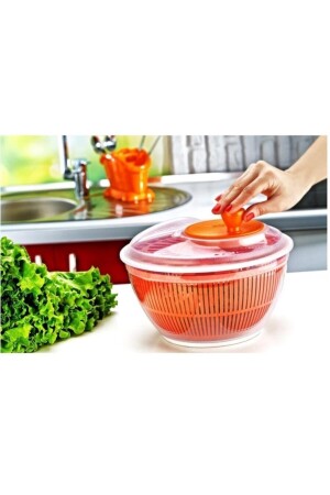 Salata Kurutucu Süzgeçli Salata Kurutma Selesi Salad Spinner - 7