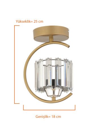 SALDA CRYSTAL HEADLINE SINGLE TOLD PLAFONIER CHANDELIER AV-AVZ0118 - 2