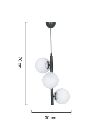 Salkım 3'lü Siyah Modern Avize SEF161 - 5