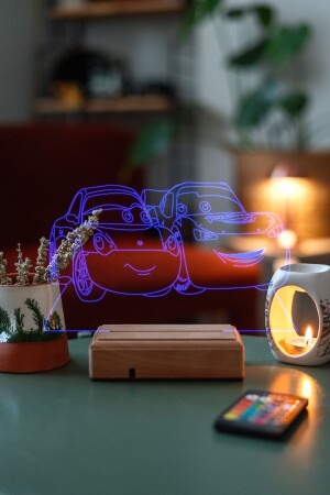 Sally Carrera Şimşek McQueen 16 Renk Kumandalı Gece Lambası - 4
