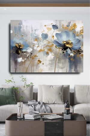 Salon Oturma Yatak Odası Ofis Antre Cafe İçin Dekoratif Çiçek Kanvas Tablo AR030584 - Canvasum