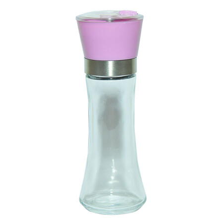 Salz- und Pfeffermühle aus Glas, rosa - 4