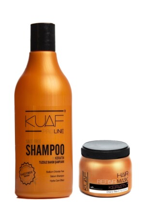 Salzfreies Keratin-Haarpflege-Shampoo 500 ml + Haarpflege-Maske Keratin 250 ml - 1