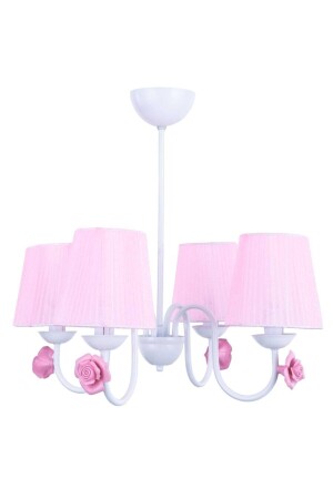 Samara 4 Lü Avize Beyaz (PEMBE ŞAPKALI) PA.0018 - polataydinlatma