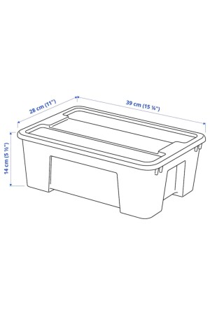 Samla 39x28x14 Cm 11 Lt Kapaklı Şeffaf Saklama Kutusu 69440836 - 4