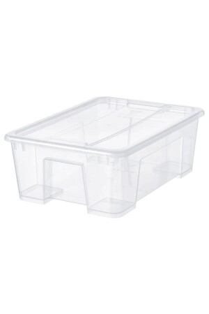 Samla 39x28x14 cm 11 Lt transparente Aufbewahrungsbox mit Deckel 69440836 - 1