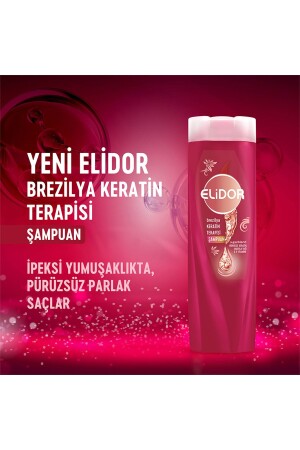 Şampuan Brezilya Keratin Terapisi Hidrolize Keratin Marula Yağı E Vitamini 400 ml X3 - 4