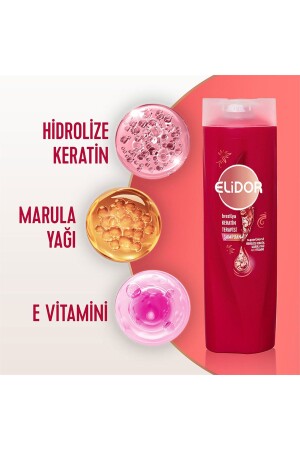 Şampuan Brezilya Keratin Terapisi Hidrolize Keratin Marula Yağı E Vitamini 400 ml X3 - 6