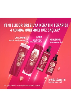 Şampuan Brezilya Keratin Terapisi Hidrolize Keratin Marula Yağı E Vitamini 400 ml X3 - 8