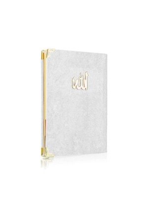 Samt-Buch der Yasin-Perlen-Gebetsperlen – Acetat-Box, 17 x 15 cm, Geschenkset, cremefarben - 2
