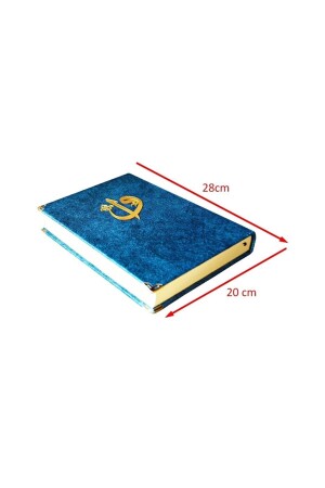 Samt-Koran, mittlere Größe, 24 x 16, Audio-Höröl, Diyanet, versiegeltes Mevlit-Geschenk, Nubuk - 10