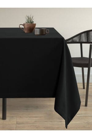 Samtstrukturierte Panther Black Carefree-Tischdecke - 1