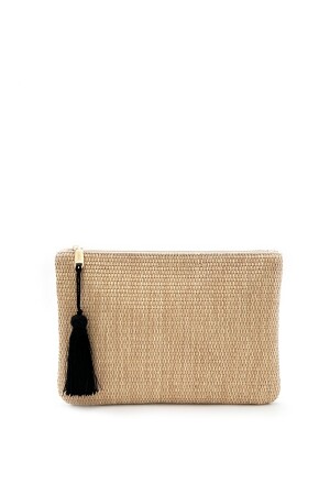 Sandy Wicker Stroh-Clutch und Portfolio für Damen C062204 - 1