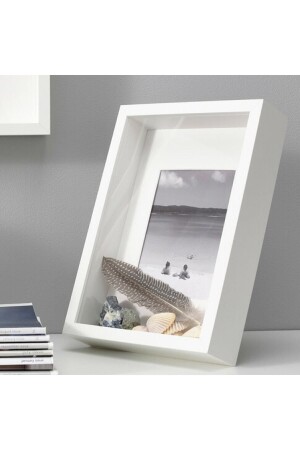 Sannahed 21x30 Cm A4 Beyaz Çiçek Konabilen Derin Kutu Çerçeve Ahşap Fotoğraf Resim Çerçevesi - Ikea