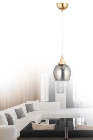 Sante Single Gold Smoked Glass Modern Pendant Kronleuchter SNT01 - 2