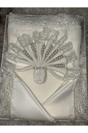 Şantuk Kumaş Masa Örtüsü Takımı 12 Kişilik 26 Parça - Cardea