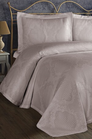 Saphir-Jacquard-Chenille-Tagesdecke, Grau - 4