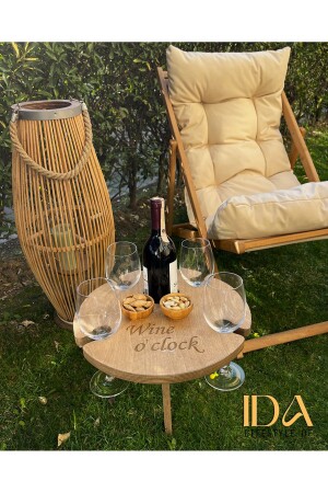 Şarap Masası- Bahçe Masası- Taşınabilir Masa- Plaj Masası- Piknik Masası- Sehpa - 2