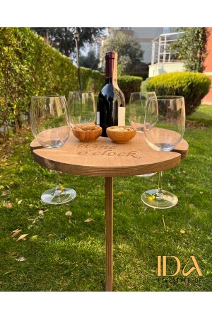Şarap Masası- Bahçe Masası- Taşınabilir Masa- Plaj Masası- Piknik Masası- Sehpa - 3
