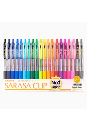 Sarasa Clip 20 Farben 0. 7 mm Gel – Tintenroller-Set mit Blister SRC-07-20C - 1