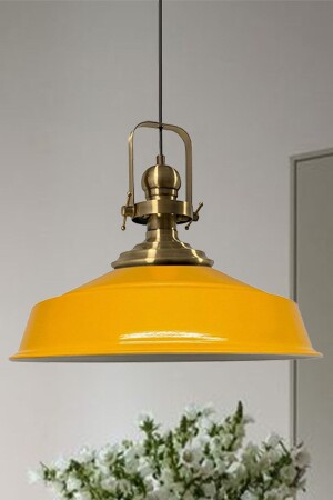 MNZ-Yellow Noble Single Chandelier القديمة الرأس الراجعية مصباح اللؤسسة المطعم مقهى غرفة المعيشة الشموع BMM2013 - Bamyum