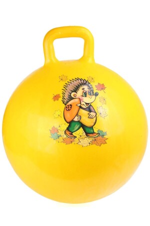 Sarı Tutmalı Zıplayan Pilates Topu - Çocuk Oyun - Spor - 55 Cm - 450 gr . - 1