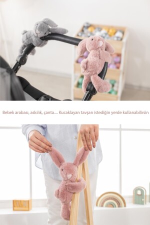 Sarılan & Kucaklayan Tavşan Oyuncak Pembe - 5