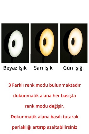 Şarjlı Dokunmatik 20 Led Flexible Masa Lambası Beyaz - 6