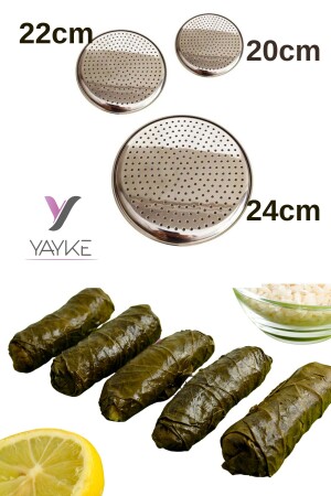 Sarma Dolma Tencere Kapağı Yapışmayı Önleyici Yaprak Sarma Pişirme Aparatı (3 Adet) - 4