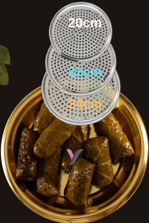 Sarma Dolma Tencere Kapağı Yapışmayı Önleyici Yaprak Sarma Pişirme Aparatı (3 Adet) - 6