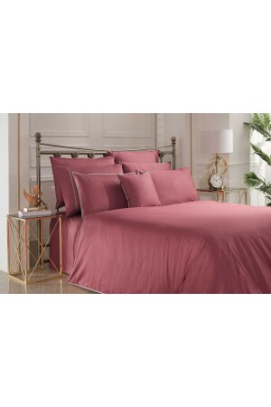 Sartoria Baumwollsatin King Size Bettwäsche-Set aus ägyptischer Baumwolle, Rosa V12 Sarev - 6