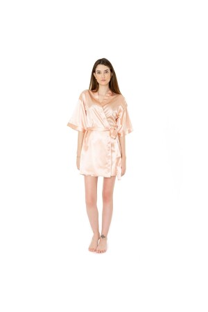 Satin Brides Squad Morgenmantel mit bestickter Rose 11827252 - 4