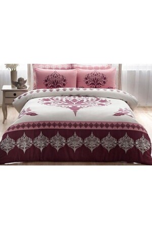 Satin-Doppelbettbezug-Set Venna Plum 78907 - 1