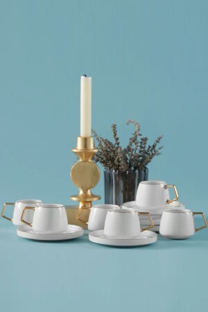 Saturn Set mit 6 Kaffeetassen 100 ml Gold - 2