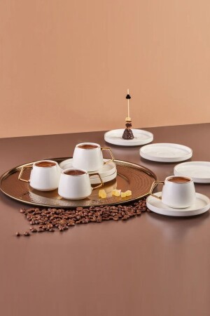 Saturn Set mit 6 Kaffeetassen 100 ml Gold - 5