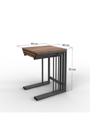 Satztisch, Satztisch aus Metall (3-teiliger C-Satztisch) GGMBCZGN001 - 4