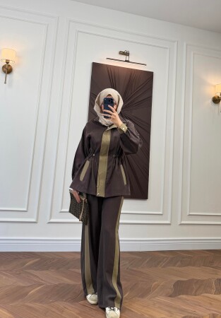 Saye Eşofman Takım - Kahve - Nuuwears