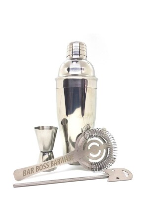 Saygın Ticaret Profesyonel Kokteyl Hazırlama Bar Shaker Seti 750 ml - Biradlı