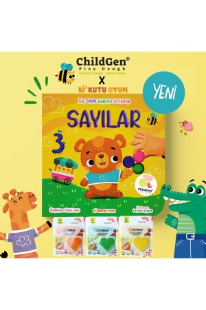Sayılar Ilk Oyun Hamuru Aktivitesi Ve 3x125 Gr Doğal Oyun Hamuru - Childgen