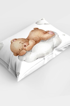 Schlafendes Teddybär-3D-Bettbezug-Set aus Baumwollsatin für Babys monohome1764 - 5