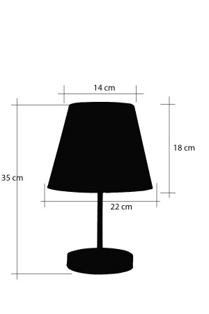 Schlanke Tischlampe mit Lampenschirm, Grau E95G - 6