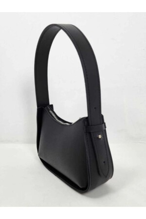 Schlicht gemusterte weiße Baguette-Tasche für Damen - 2