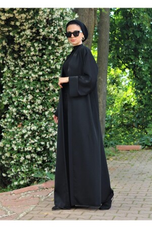 Schlichte schwarze Abaya - 3