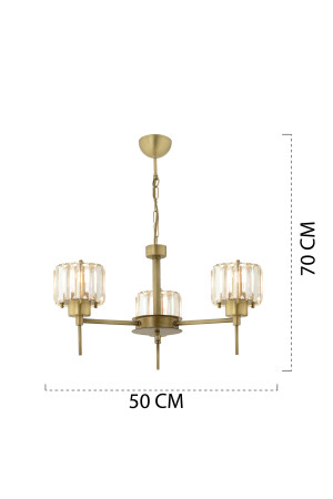 Schlichter 3-teiliger Kristall-Kronleuchter aus Trommelkristall und Stein in modernem Design für Wohnzimmer, Schlafzimmer und Wohnzimmer 7000-1146-11-03 - 10