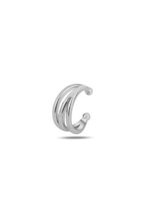 Schlichter Knorpel-Ohrring mit Silber-Rhodium - 3