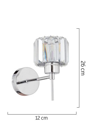 Schlichtes, 4-teiliges, verchromtes, 3-teiliges Wohnzimmer-Kronleuchter-Scope-Set aus Kristall und Stein in modernem Design, 7000-1146-10-04-03 - 8