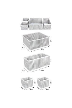 Schrank- und Schubladen-Organizer, Mehrzweck-Set mit 4 Stück - 3