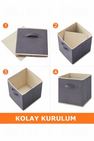 Schrank-Wäsche-Spielzeug-Organizer, deckelloser Aufbewahrungsbox-Organizer, 30 x 30 x 30 cm, 1 Stück - 4